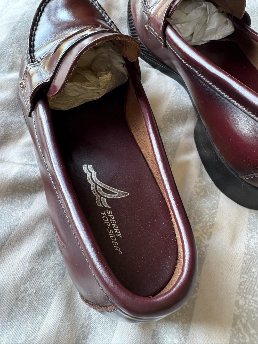 Bass & Co. Women’s Burgundy Leather Penny Loafers Size 7N Classic Dress Shoes - Picture 4 of 10